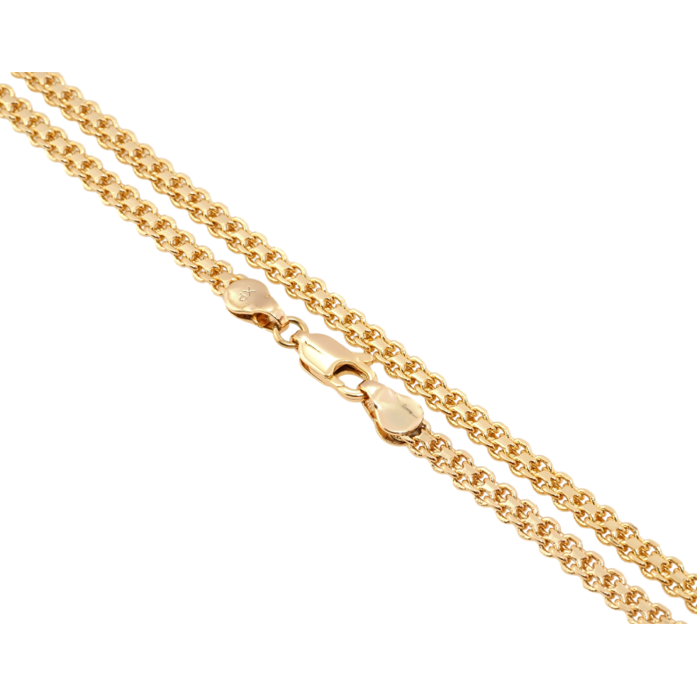 Ланцюжок Xuping Позолота 18K Плетіння Італійський Бісмарк довжина 44см х 4мм фото №1 Ланцюжок Xuping Позолота 18K Плетіння Італійський Бісмарк довжина 44см х 4мм фото №1