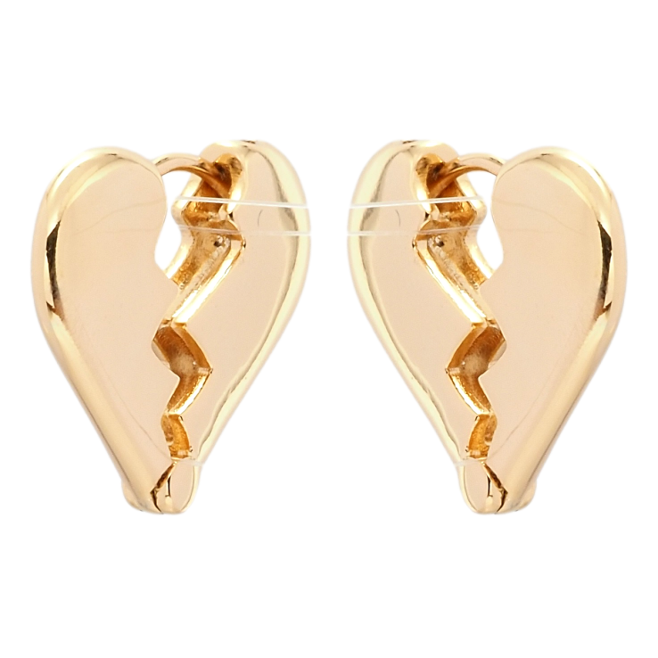 Сережки Xuping Позолота 18K колечка Розбите серце фото №6 Сережки Xuping Позолота 18K колечка Розбите серце фото №6