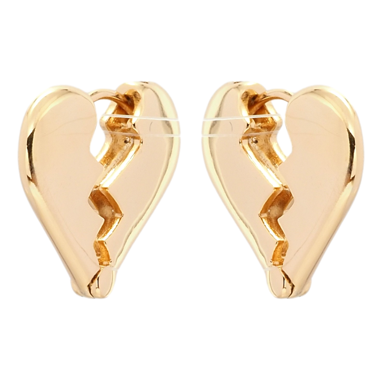 Сережки Xuping Позолота 18K колечка Розбите серце фото №2 Сережки Xuping Позолота 18K колечка Розбите серце фото №2
