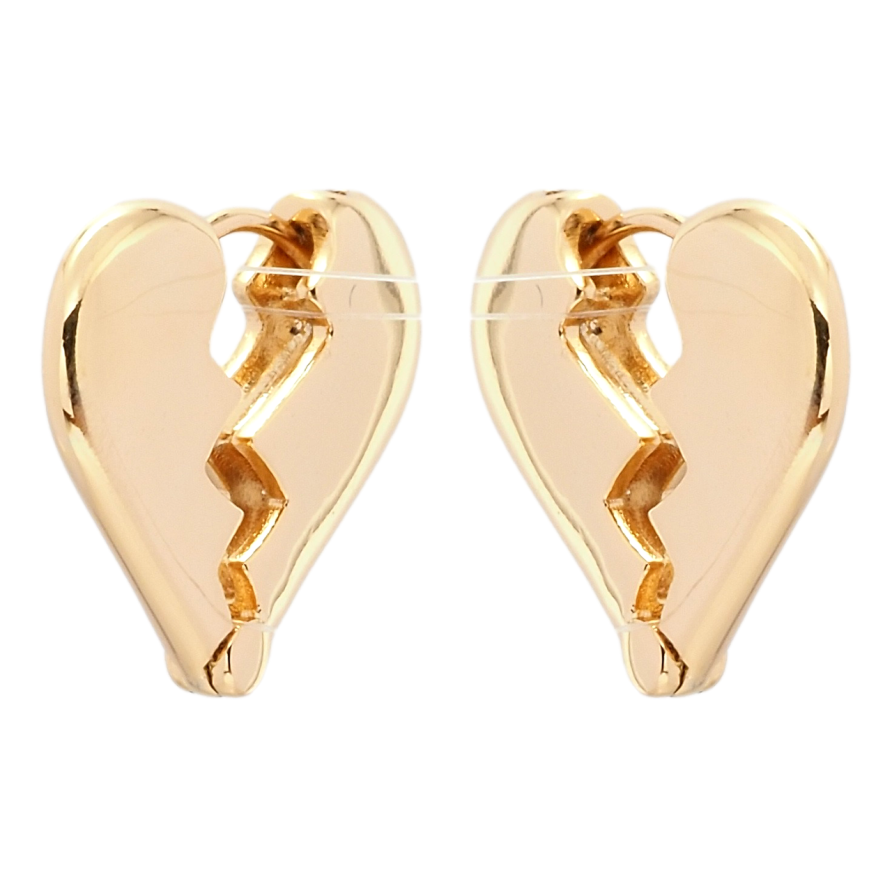 Серьги Xuping Позолота 18K колечки Розбитое сердце фото №1 Серьги Xuping Позолота 18K колечки Розбитое сердце фото №1