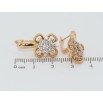 Серьги Xuping Позолота 18K английский замок Декоративные цветочки с цирконием фото №2 Серьги Xuping Позолота 18K английский замок Декоративные цветочки с цирконием фото №2
