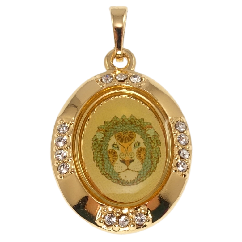 Кулон Xuping Позолота 18K Знак Зодиака Лев для цепочки до 5мм фото №1