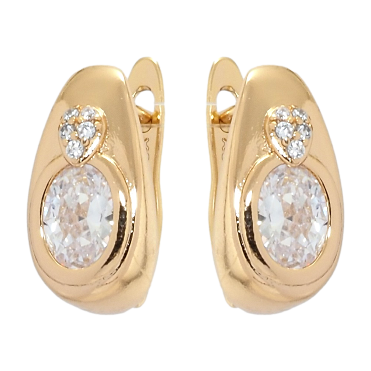 Серьги Xuping Позолота 18K английский замок Вставка фианит с сердечком фото №20 Серьги Xuping Позолота 18K английский замок Вставка фианит с сердечком фото №20