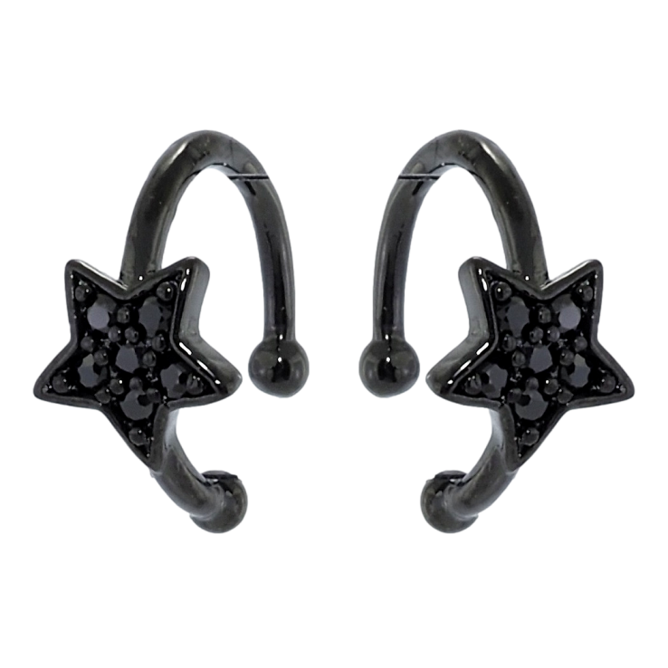 Серьги Xuping Позолота Black (черное золото) каффы Звездочки с инкрустацией черным цирконием фото №14 Серьги Xuping Позолота Black (черное золото) каффы Звездочки с инкрустацией черным цирконием фото №14