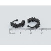 Серьги Xuping Позолота Black (черное золото) каффы Дорожки черного циркония фото №2