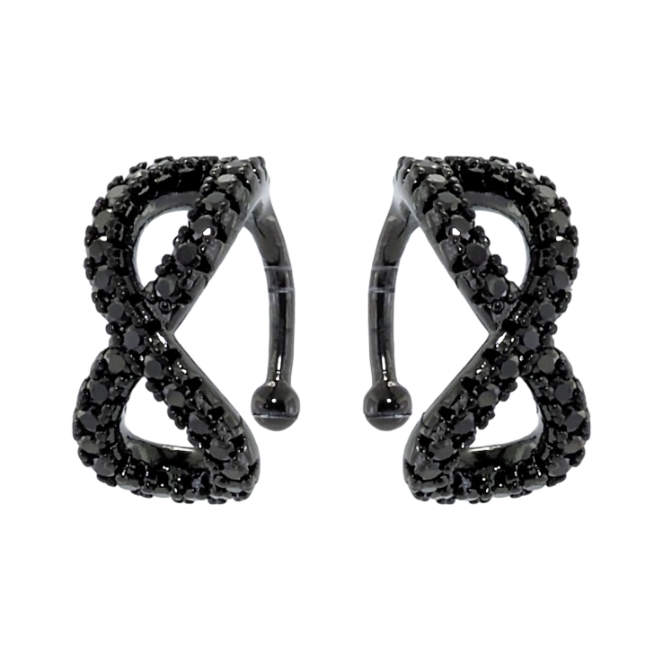 Серьги Xuping Позолота Black (черное золото) каффы Бесконечность черным цирконием фото №23 Серьги Xuping Позолота Black (черное золото) каффы Бесконечность черным цирконием фото №23