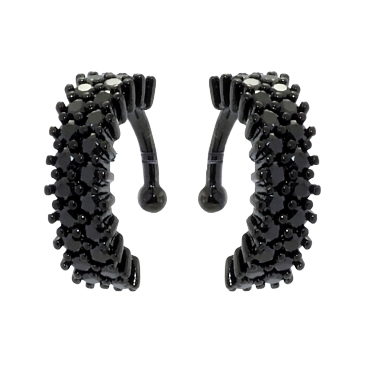 Серьги Xuping Позолота Black (черное золото) каффы Дорожки черного циркония фото №20 Серьги Xuping Позолота Black (черное золото) каффы Дорожки черного циркония фото №20