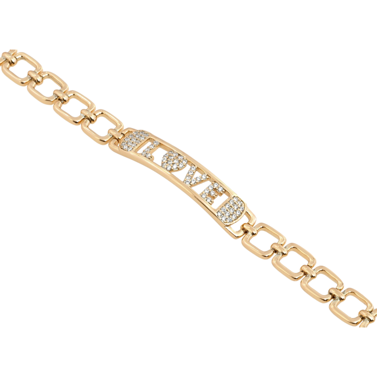 Браслет Xuping Позолота 18K Декоративна вставка Love з цирконієм довжина з дод. замком 17,19см х 6мм фото №21 Браслет Xuping Позолота 18K Декоративна вставка Love з цирконієм довжина з дод. замком 17,19см х 6мм фото №21