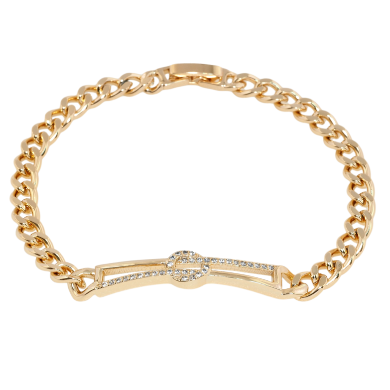 Браслет Xuping Позолота 18K Цепочка с декоративной вставкой размер 19см х 5мм фото №6 Браслет Xuping Позолота 18K Цепочка с декоративной вставкой размер 19см х 5мм фото №6