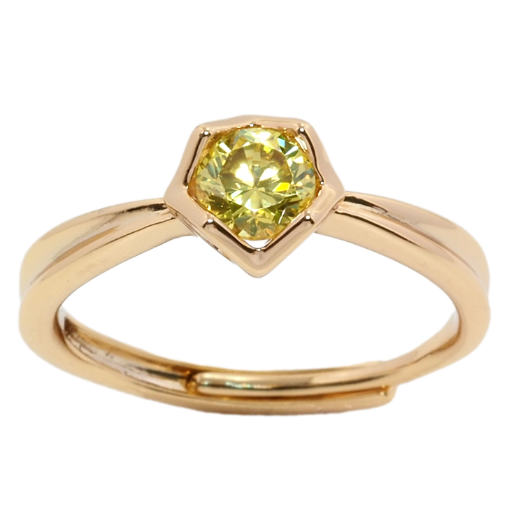 Кольцо Xuping Позолота 18K Лимонный фианит в декоративной оправе фото №19 Кольцо Xuping Позолота 18K Лимонный фианит в декоративной оправе фото №19