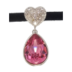 Кулон Xuping цвет Родий с кр-ми Swarovski на черной ленте Сердце с кристальной подвеской длина 31-36,5см фото №2 Кулон Xuping цвет Родий с кр-ми Swarovski на черной ленте Сердце с кристальной подвеской длина 31-36,5см фото №2