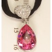 Кулон Xuping цвет Родий с кр-ми Swarovski на черной ленте Сердце с кристальной подвеской длина 31-36,5см фото №3 Кулон Xuping цвет Родий с кр-ми Swarovski на черной ленте Сердце с кристальной подвеской длина 31-36,5см фото №3
