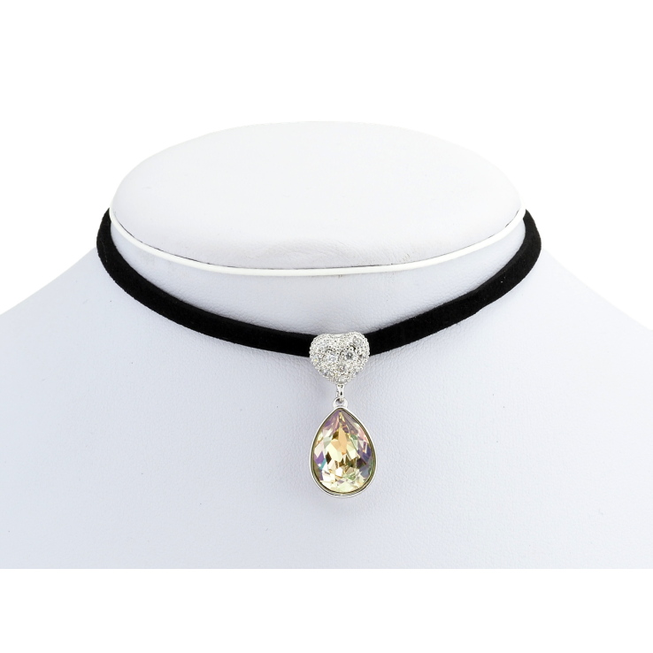 Кулон Xuping цвет Родий с кр-ми Swarovski на черной ленте Сердце с кристальной подвеской длина 31-36,5см фото №13 Кулон Xuping цвет Родий с кр-ми Swarovski на черной ленте Сердце с кристальной подвеской длина 31-36,5см фото №13