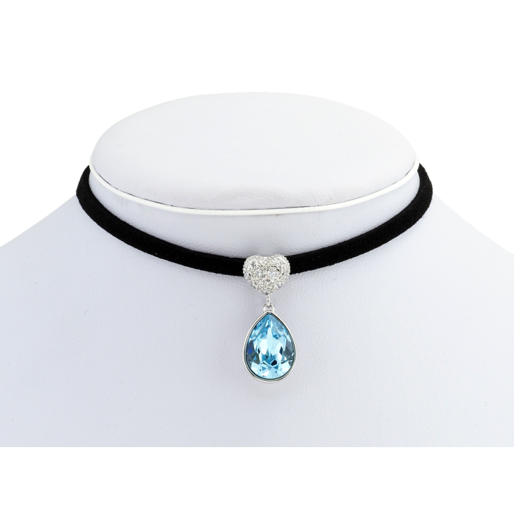 Кулон Xuping цвет Родий с кр-ми Swarovski на черной ленте Сердце с кристальной подвеской длина 31-36,5см фото №14 Кулон Xuping цвет Родий с кр-ми Swarovski на черной ленте Сердце с кристальной подвеской длина 31-36,5см фото №14