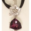 Кулон Xuping цвет Родий с кр-ми Swarovski на черной ленте Цветок с кристальной подвеской длина 31,5-36,5см фото №3 Кулон Xuping цвет Родий с кр-ми Swarovski на черной ленте Цветок с кристальной подвеской длина 31,5-36,5см фото №3