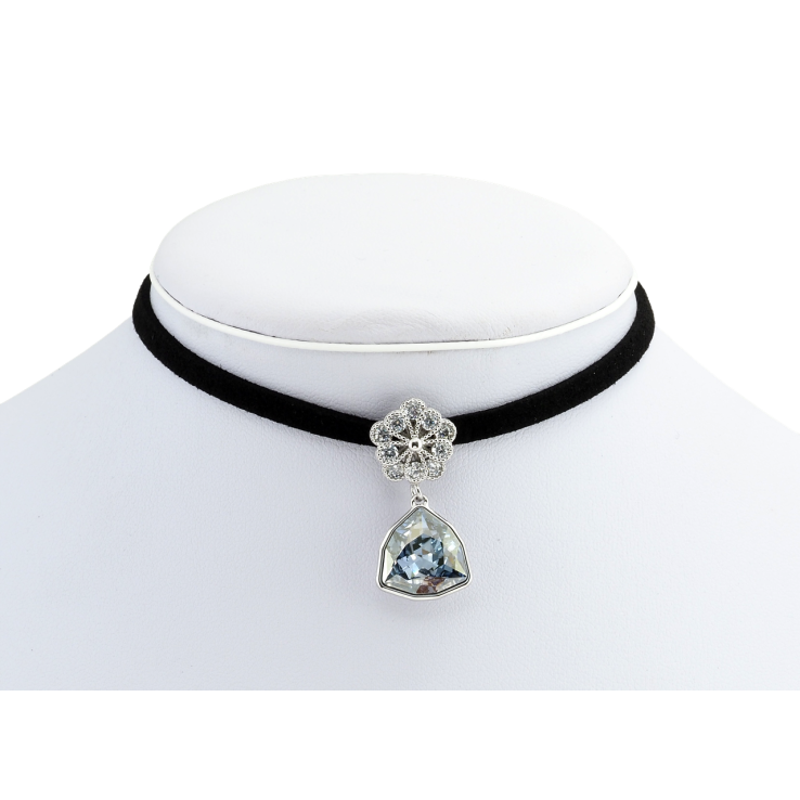 Кулон Xuping колір Родій з кр-ми Swarovski на чорній стрічці Квітка з кристальною підвіскою довжина 31-36,5см фото №21 Кулон Xuping колір Родій з кр-ми Swarovski на чорній стрічці Квітка з кристальною підвіскою довжина 31-36,5см фото №21