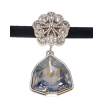 Кулон Xuping колір Родій з кр-ми Swarovski на чорній стрічці Квітка з кристальною підвіскою довжина 31-36,5см фото №2 Кулон Xuping колір Родій з кр-ми Swarovski на чорній стрічці Квітка з кристальною підвіскою довжина 31-36,5см фото №2