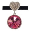 Кулон Xuping цвет Родий с кр-ми Swarovski на замшевой ленте Сердце с кристаллом Rose ø 14 мм дл. 31-37см х фото №2 Кулон Xuping цвет Родий с кр-ми Swarovski на замшевой ленте Сердце с кристаллом Rose ø 14 мм дл. 31-37см х фото №2