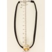 Кулон Xuping цвет Родий с кр-ми Swarovski на черной ленте Кристалл Topaz длина 30.5-35.5см фото №4