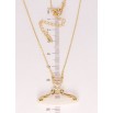 Подвеска на цепочке Xuping Позолота 18K Декоративная подвеска с белой керамикой длина 42-47,5см х 1мм фото №3 Подвеска на цепочке Xuping Позолота 18K Декоративная подвеска с белой керамикой длина 42-47,5см х 1мм фото №3