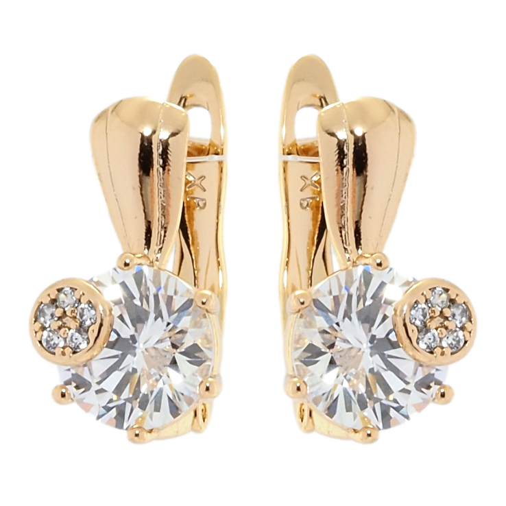 Серьги Xuping Позолота 18K английский замок Фианиты фото №20 Серьги Xuping Позолота 18K английский замок Фианиты фото №20