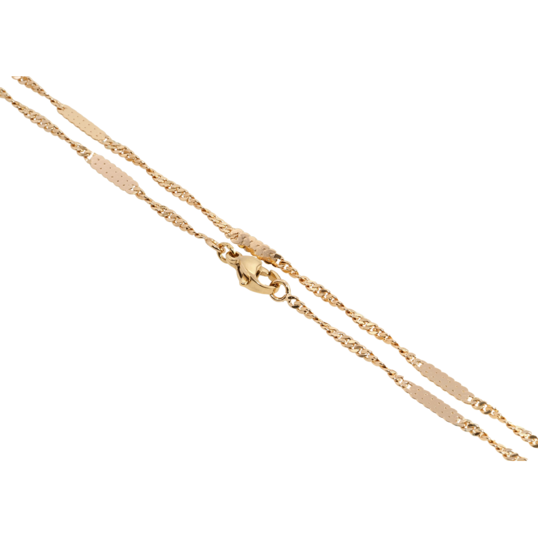 Ланцюжок Xuping Позолота 18K Плетіння Сингапур з прокаткою довжина 44см х 2мм фото №8 Ланцюжок Xuping Позолота 18K Плетіння Сингапур з прокаткою довжина 44см х 2мм фото №8