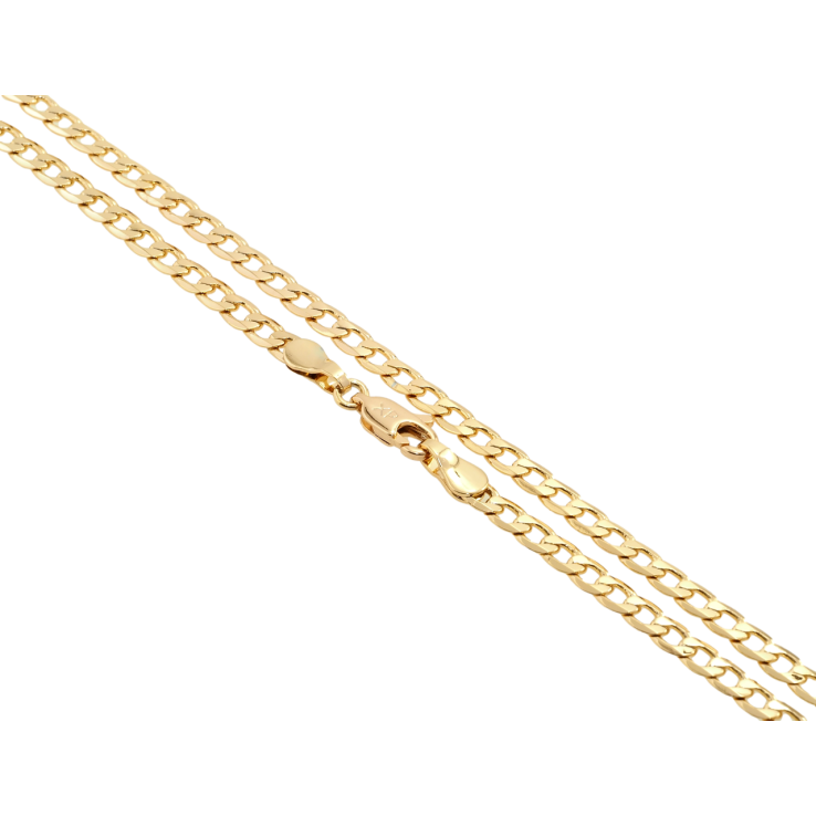 Цепочка Xuping Позолота 18K Плетение Панцирное длина 50см х 4мм фото №3