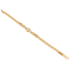 Браслет Xuping Позолота 18K Колечки с цирконием размер с доп.замком 17,19см х 4-8мм фото №2