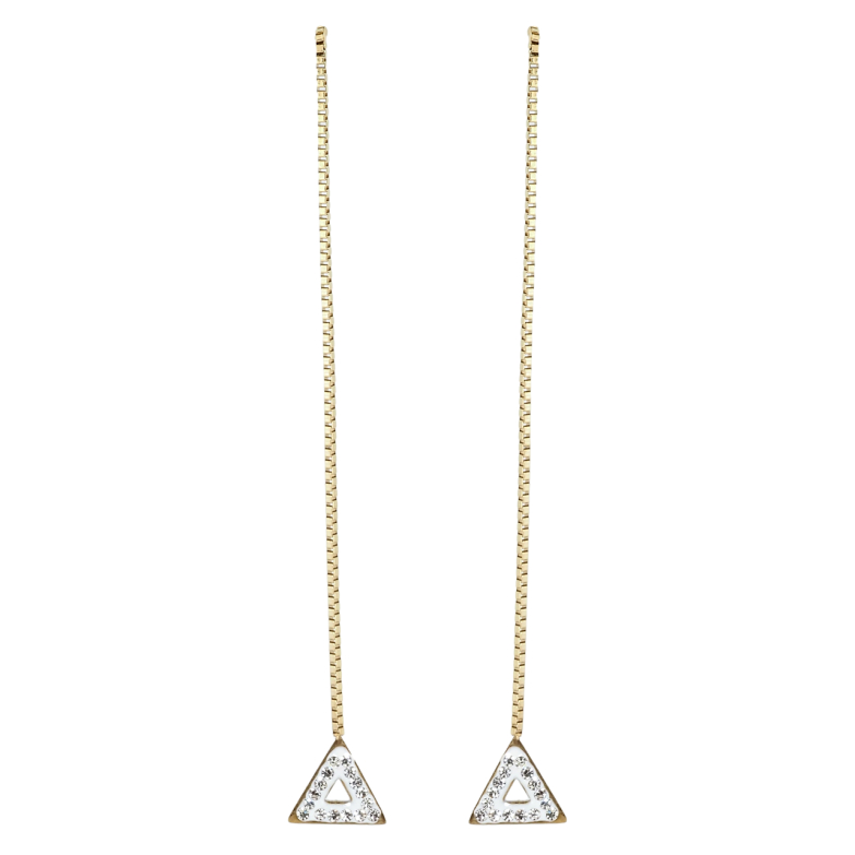 Сережки Xuping TTM Stainless Steel колір 14K пусети Трикутники на ланцюжках фото №4 Сережки Xuping TTM Stainless Steel колір 14K пусети Трикутники на ланцюжках фото №4