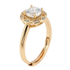 Кольцо Xuping Позолота 18K Фианит в декоративном обрамлении циркония фото №2