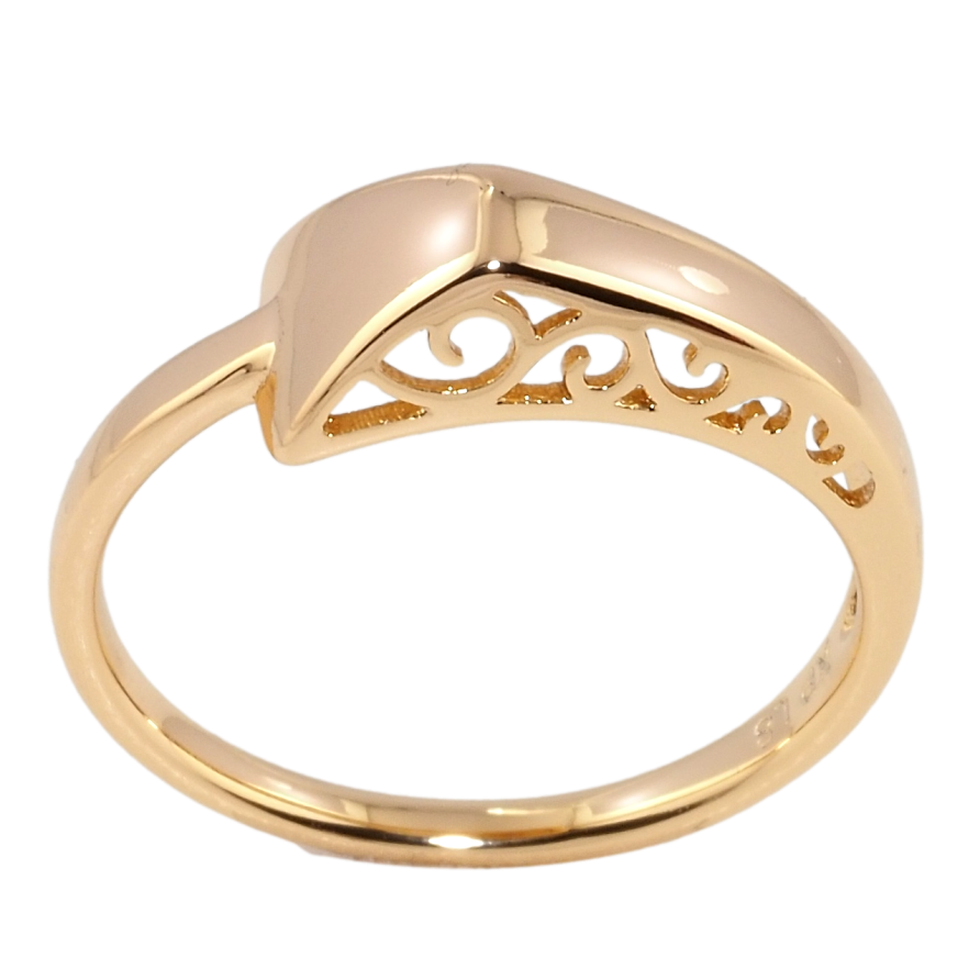 Каблучка Xuping Позолота 18K Вензельний різьблений орнамент фото №1 Каблучка Xuping Позолота 18K Вензельний різьблений орнамент фото №1