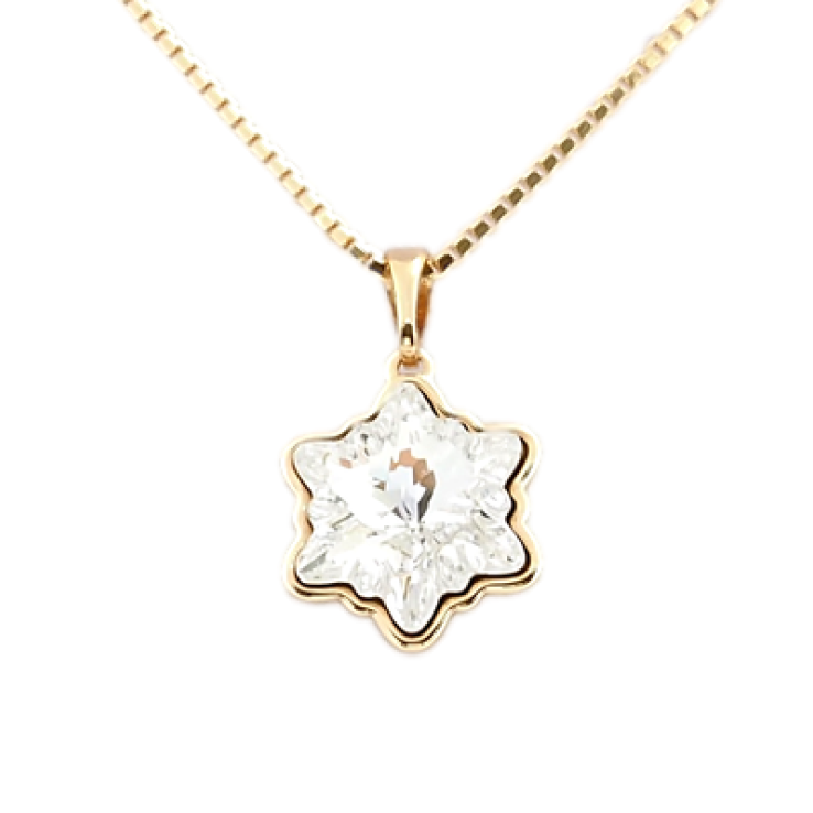 Кулон Xuping колір 18K з кристалами Swarovski на ланцюжку Кристал Едельвейс довжина 40-45см фото №9 Кулон Xuping колір 18K з кристалами Swarovski на ланцюжку Кристал Едельвейс довжина 40-45см фото №9