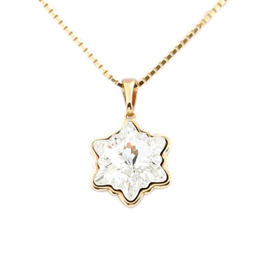 Кулон Xuping колір 18K з кристалами Swarovski на ланцюжку Кристал Едельвейс довжина 40-45см фото №1 Кулон Xuping колір 18K з кристалами Swarovski на ланцюжку Кристал Едельвейс довжина 40-45см фото №1