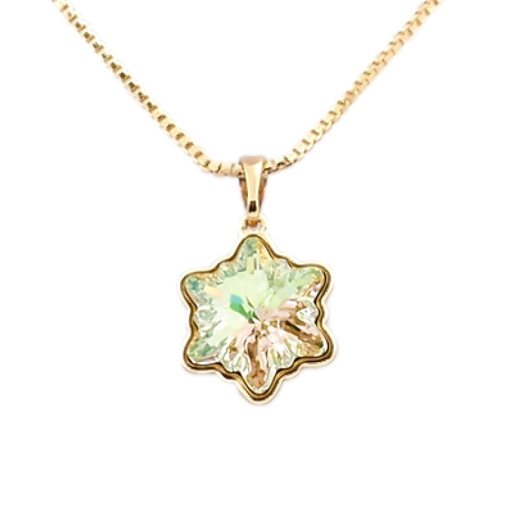 Кулон Xuping колір 18K з кристалами Swarovski на ланцюжку Кристал Едельвейс Luminous Green довжина 40-45см фото №10 Кулон Xuping колір 18K з кристалами Swarovski на ланцюжку Кристал Едельвейс Luminous Green довжина 40-45см фото №10