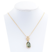 Кулон Xuping колір 18K з кристалами Swarovski на ланцюжку Корона та Грушоподібний Кристал Graphite фото №2 Кулон Xuping колір 18K з кристалами Swarovski на ланцюжку Корона та Грушоподібний Кристал Graphite фото №2