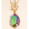 Кулон Xuping цвет 18K с кристаллами Swarovski на цепочке Корона и Кристалл Paradise Shine длина 40-45см фото №3 Кулон Xuping цвет 18K с кристаллами Swarovski на цепочке Корона и Кристалл Paradise Shine длина 40-45см фото №3