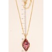 Кулон Xuping цвет 18K с кристаллами Swarovski на цепочке Lemon Fancy Stone Antique Pink длина 40-45 см фото №5