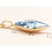 Кулон Xuping цвет 18K с кристаллами Swarovski на цепочке Lemon Fancy Stone Aquamarine длина 40-45 см фото №4