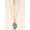 Кулон Xuping цвет 18K с кристаллами Swarovski на цепочке Lemon Fancy Stone Aquamarine длина 40-45 см фото №5