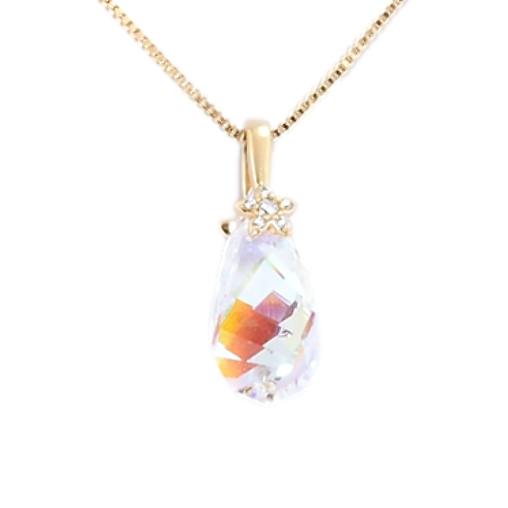 Кулон Xuping цвет 18K с кр-ми Swarovski на ц-ке Кристальная капля Shimmer с цветочком длина 39-45см фото №5 Кулон Xuping цвет 18K с кр-ми Swarovski на ц-ке Кристальная капля Shimmer с цветочком длина 39-45см фото №5