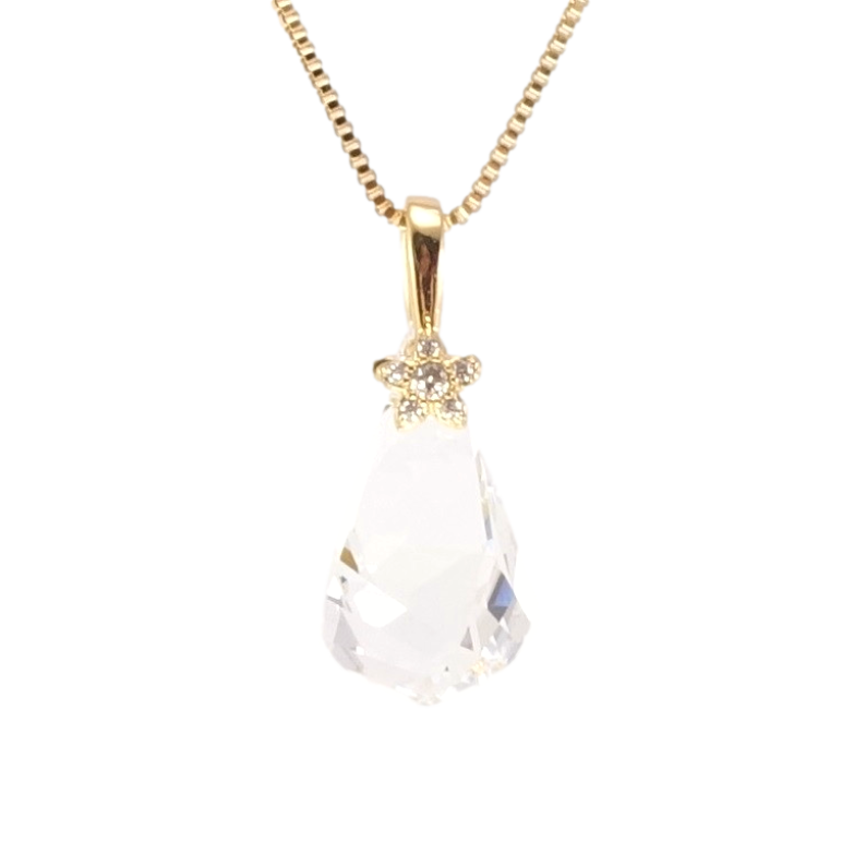 Кулон Xuping колір 18K з кр-ми Swarovski на ланцюжку Кристальна крапля Clear з квіточкою довжина 39-45см фото №13 Кулон Xuping колір 18K з кр-ми Swarovski на ланцюжку Кристальна крапля Clear з квіточкою довжина 39-45см фото №13