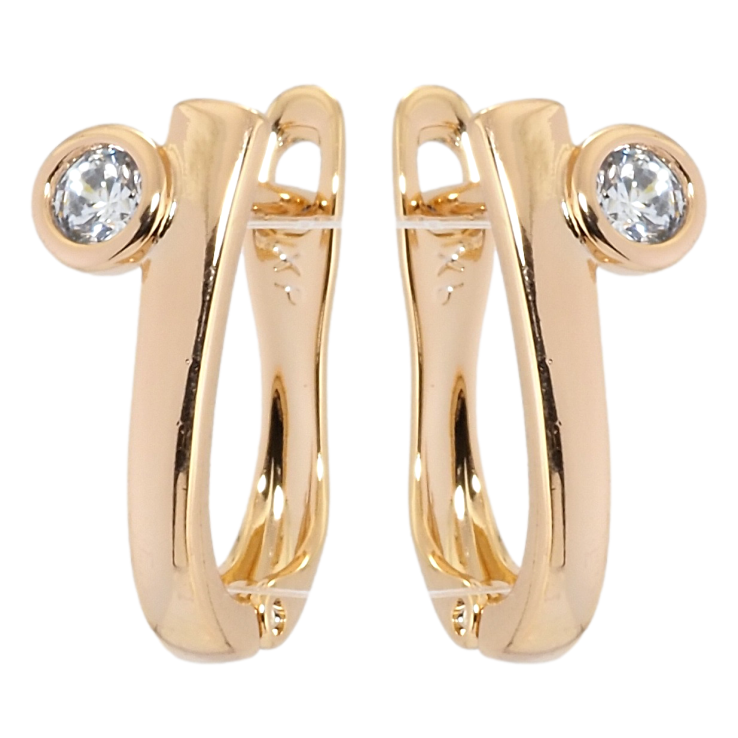 Серьги Xuping Позолота 18K английский замок Декоративные с фианитами фото №11 Серьги Xuping Позолота 18K английский замок Декоративные с фианитами фото №11