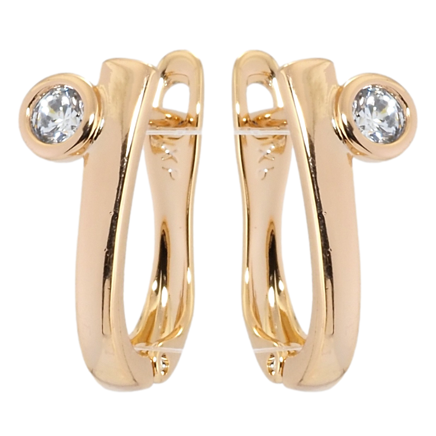 Серьги Xuping Позолота 18K английский замок Декоративные с фианитами фото №1 Серьги Xuping Позолота 18K английский замок Декоративные с фианитами фото №1