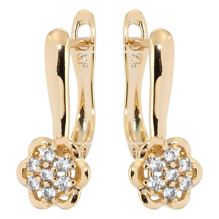 Серьги Xuping Позолота 18K английский замок Цветочки фото №16 Серьги Xuping Позолота 18K английский замок Цветочки фото №16