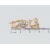 Серьги Xuping Позолота 18K английский замок Колечки с цирконием фото №2 Серьги Xuping Позолота 18K английский замок Колечки с цирконием фото №2