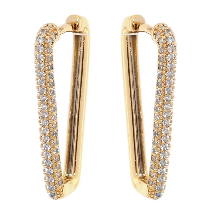 Сережки Xuping Позолота 18K колечка Інкрустація цирконієм фото №16 Сережки Xuping Позолота 18K колечка Інкрустація цирконієм фото №16