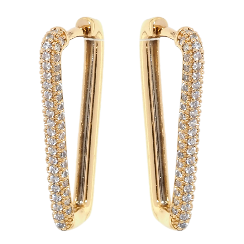 Сережки Xuping Позолота 18K колечка Інкрустація цирконієм фото №20 Сережки Xuping Позолота 18K колечка Інкрустація цирконієм фото №20