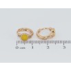 Серьги Xuping Позолота 18K колечки Круги с желтой эмалью фото №2