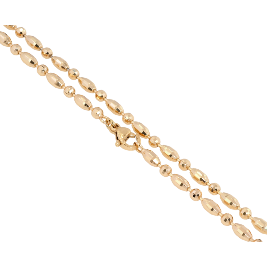 Цепочка Xuping Позолота 18K Плетение Декоративная Перлина длина 49см х 3мм фото №1 Цепочка Xuping Позолота 18K Плетение Декоративная Перлина длина 49см х 3мм фото №1