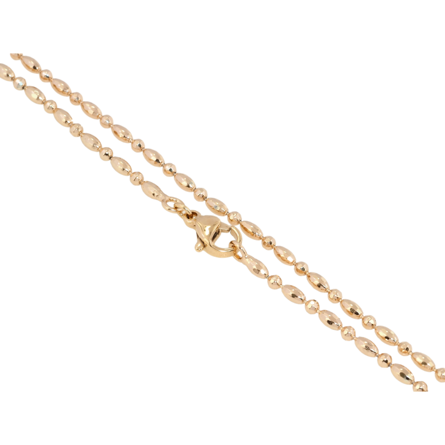 Цепочка Xuping Позолота 18K Плетение Декоративная Перлина длина 49см х 2мм фото №1 Цепочка Xuping Позолота 18K Плетение Декоративная Перлина длина 49см х 2мм фото №1